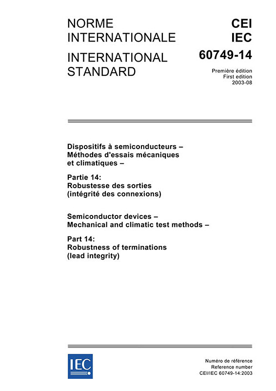 Cover IEC 60749-14:2003